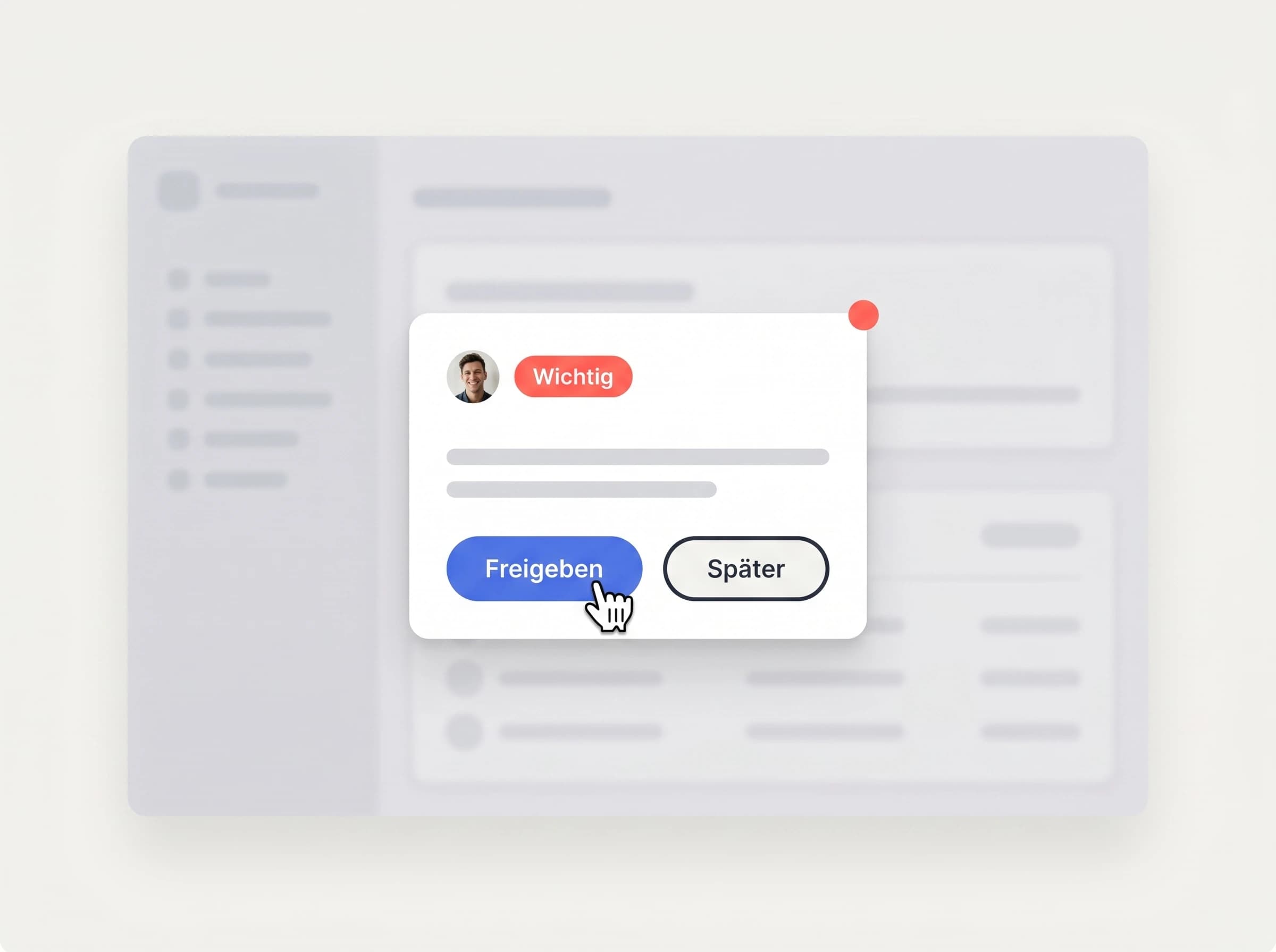 A human pinged for approval