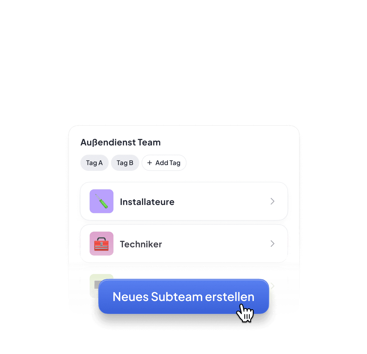 Jede Teamstruktur mit Tags und Subteams abbilden