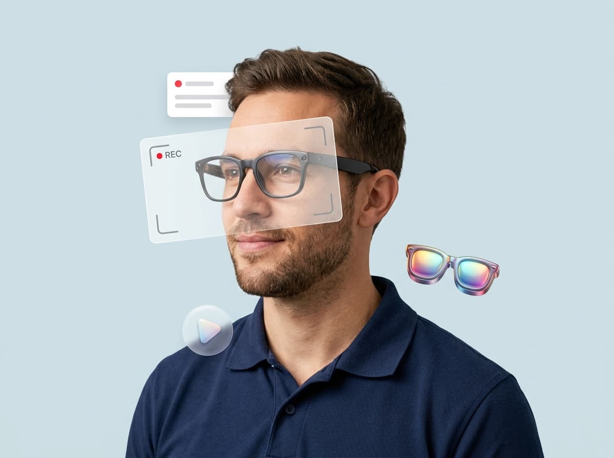 Techniker mit smarter Brille — POV-Aufnahmen direkt aus der Ich-Perspektive