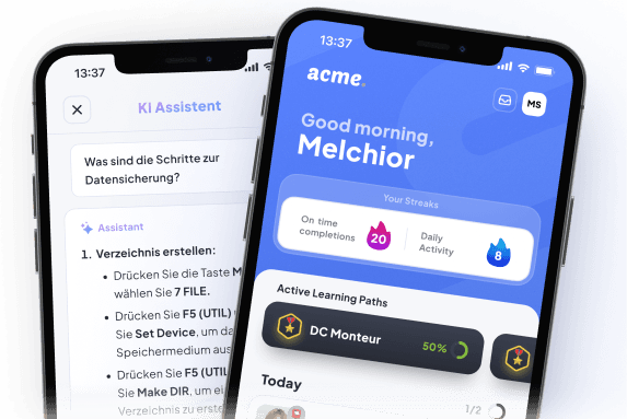Elephant App auf zwei Smartphones