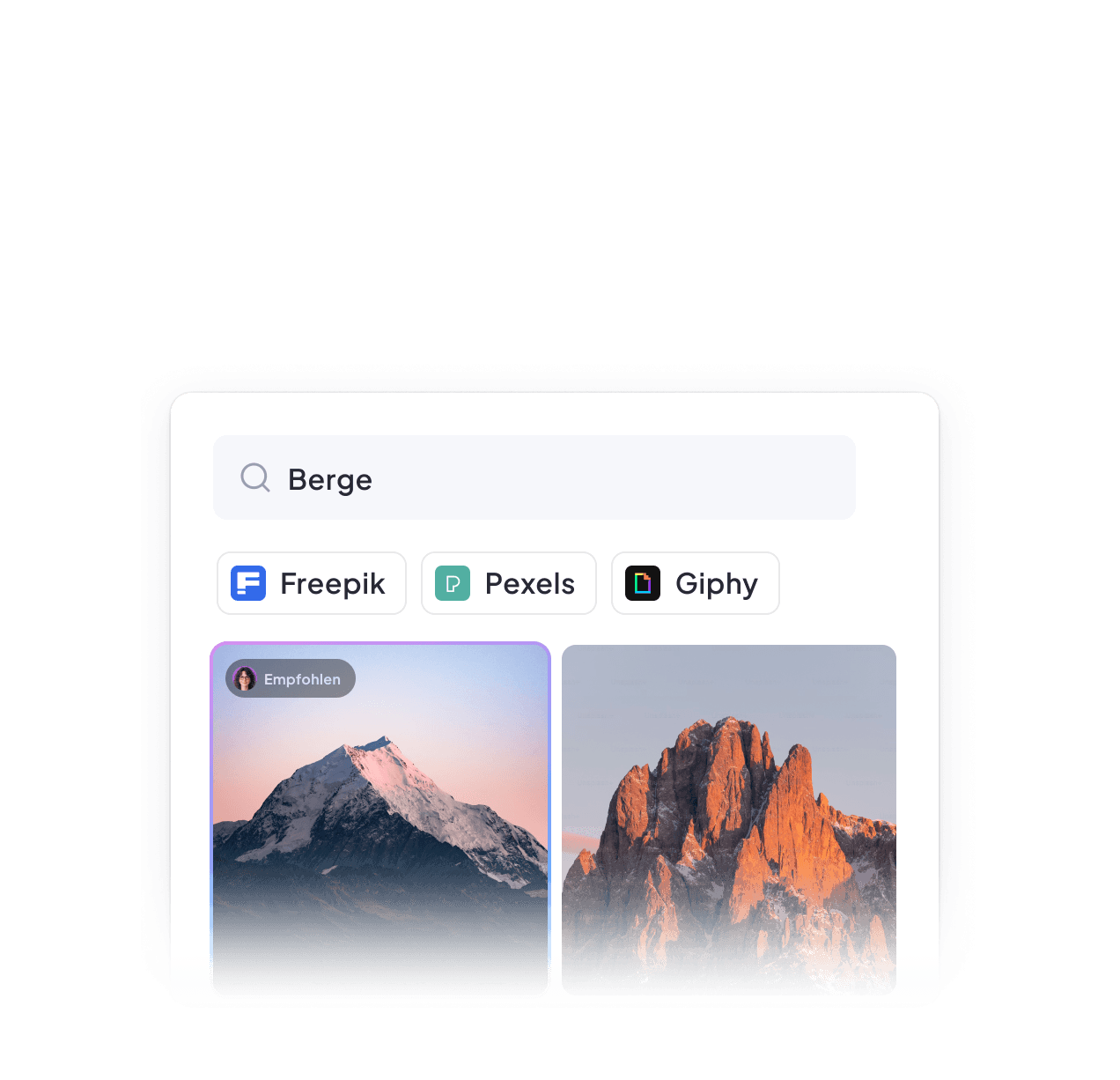 Image gallery with tag-based suggestions
