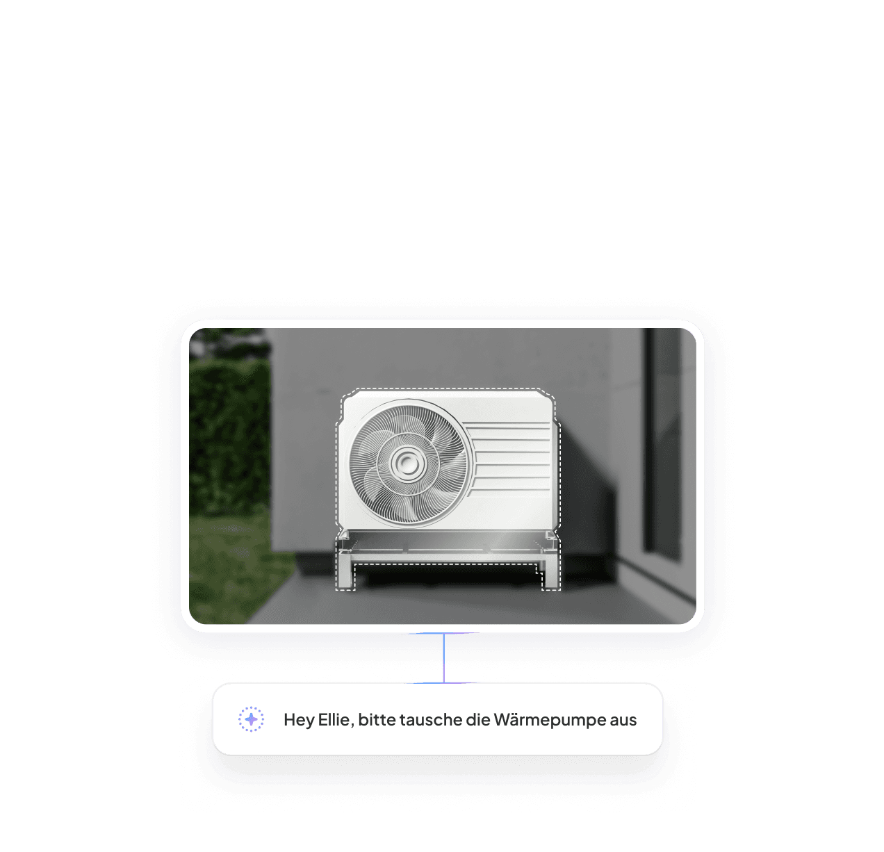 Image editor UI with an Ellie prompt field and before/after comparison