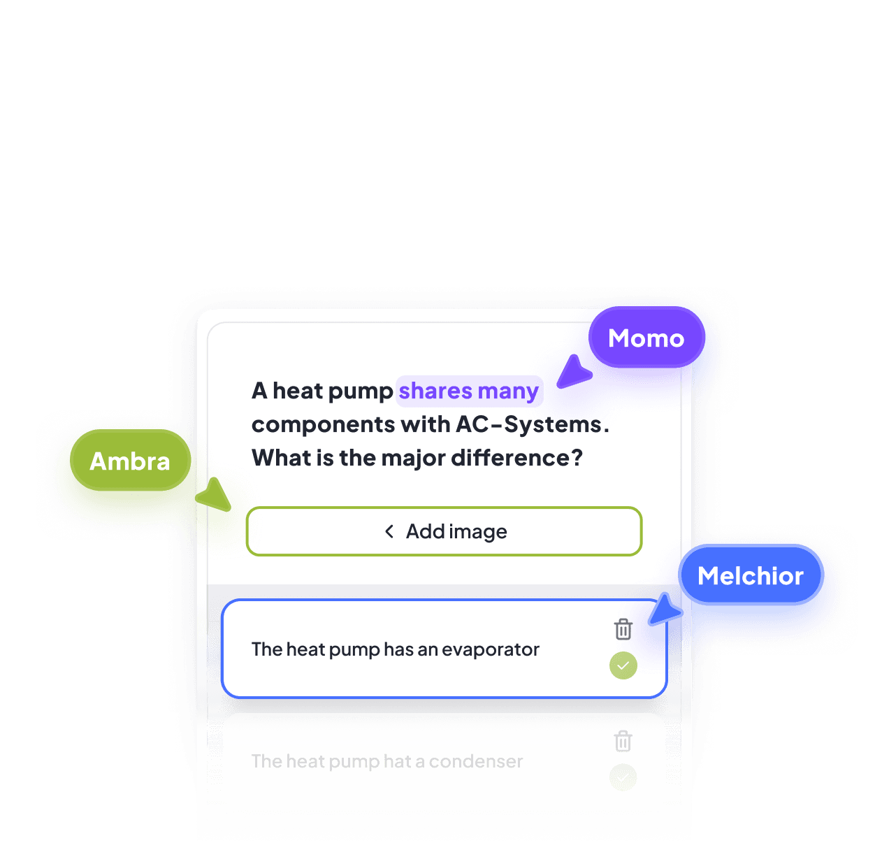 Editor with two cursor indicators and active-author avatars