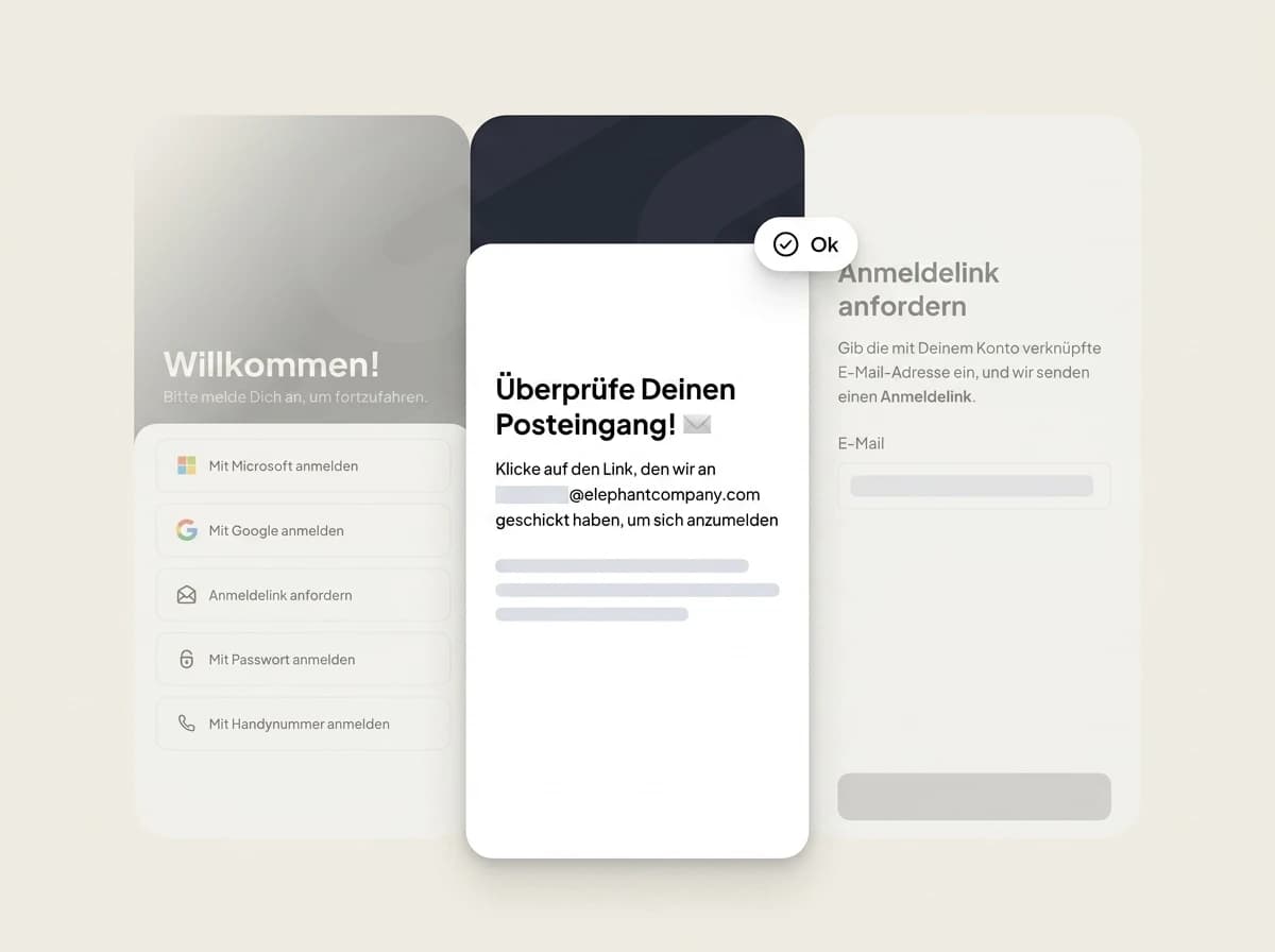 Per SMS oder E-Mail. Fertig.