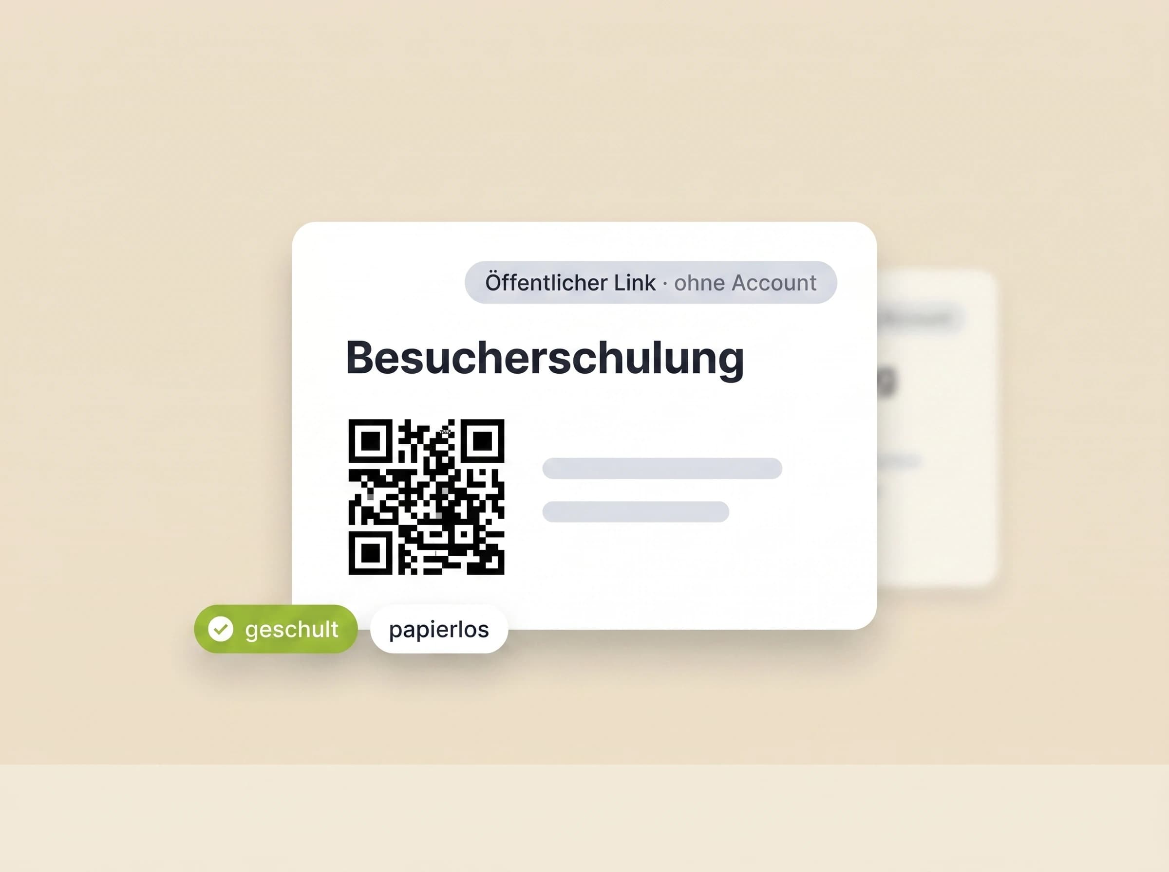 Papierlose Besucher-Schulungen