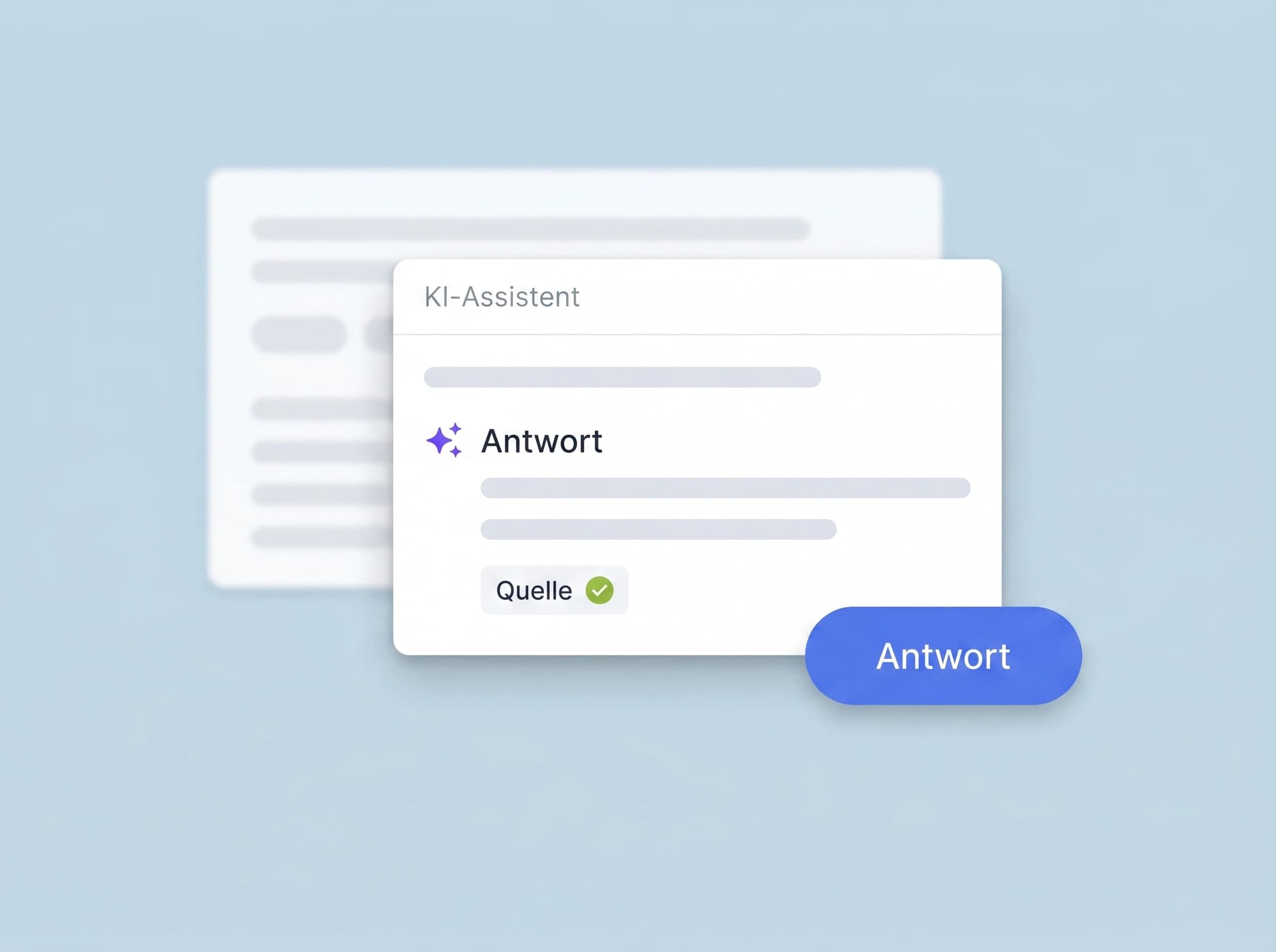 Wissens-Assistent in der mobilen App mit sofortiger Antwort