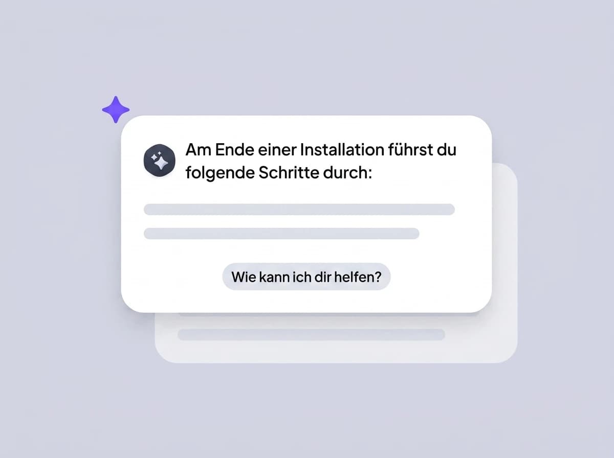 Wissens-Assistent in der mobilen App mit sofortiger Antwort