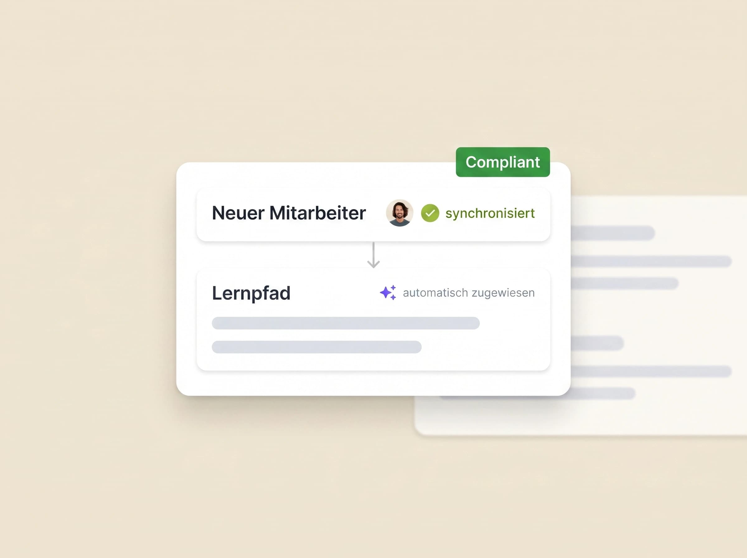 HR-Integration-Dashboard: synchronisierte Neuzugänge, automatischer Lernpfad und Compliance-Zertifikat