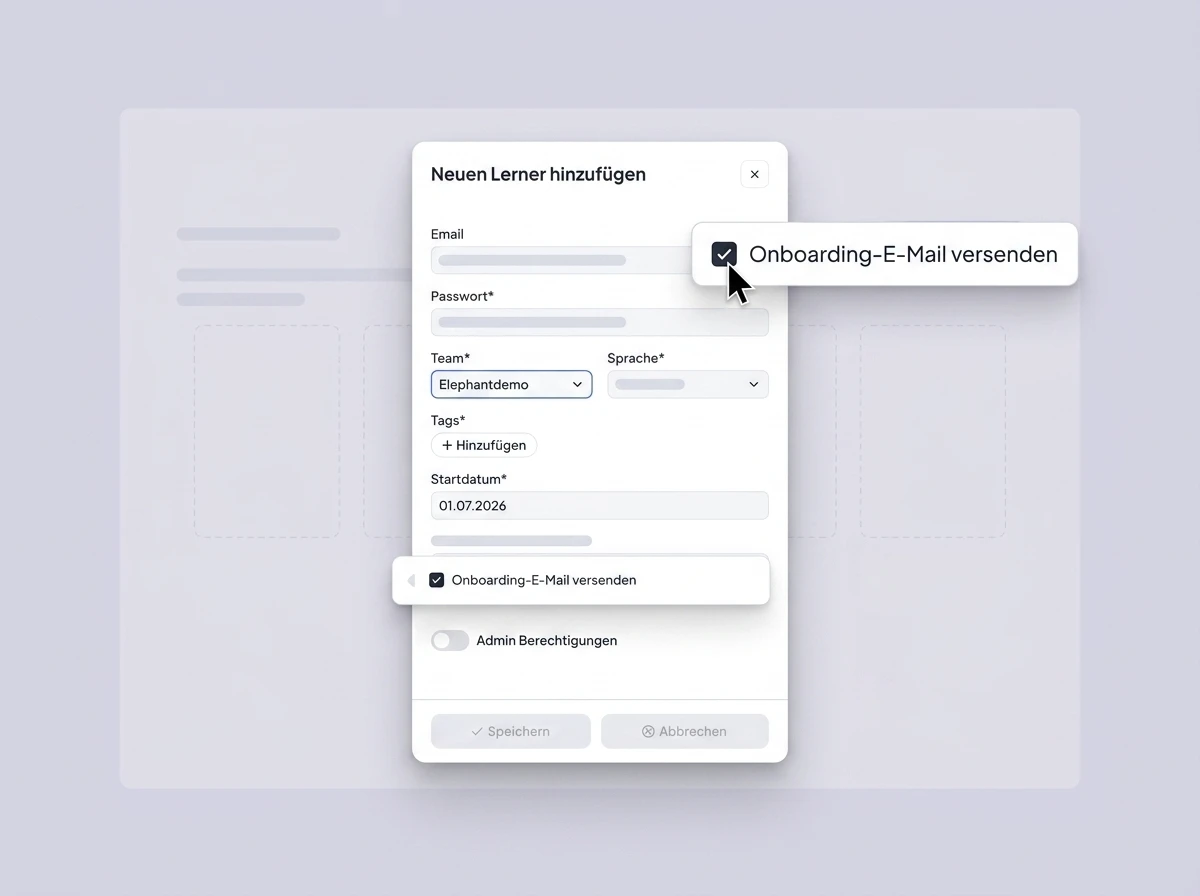 HR-Integration-Dashboard: synchronisierte Neuzugänge, automatischer Lernpfad und Compliance-Zertifikat