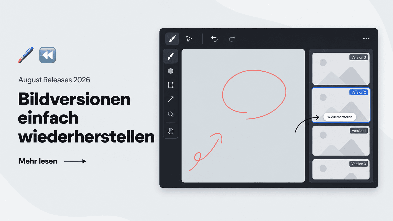 Ankündigungsgrafik: Vorherige Bildversion im Kurs-Editor wiederherstellen