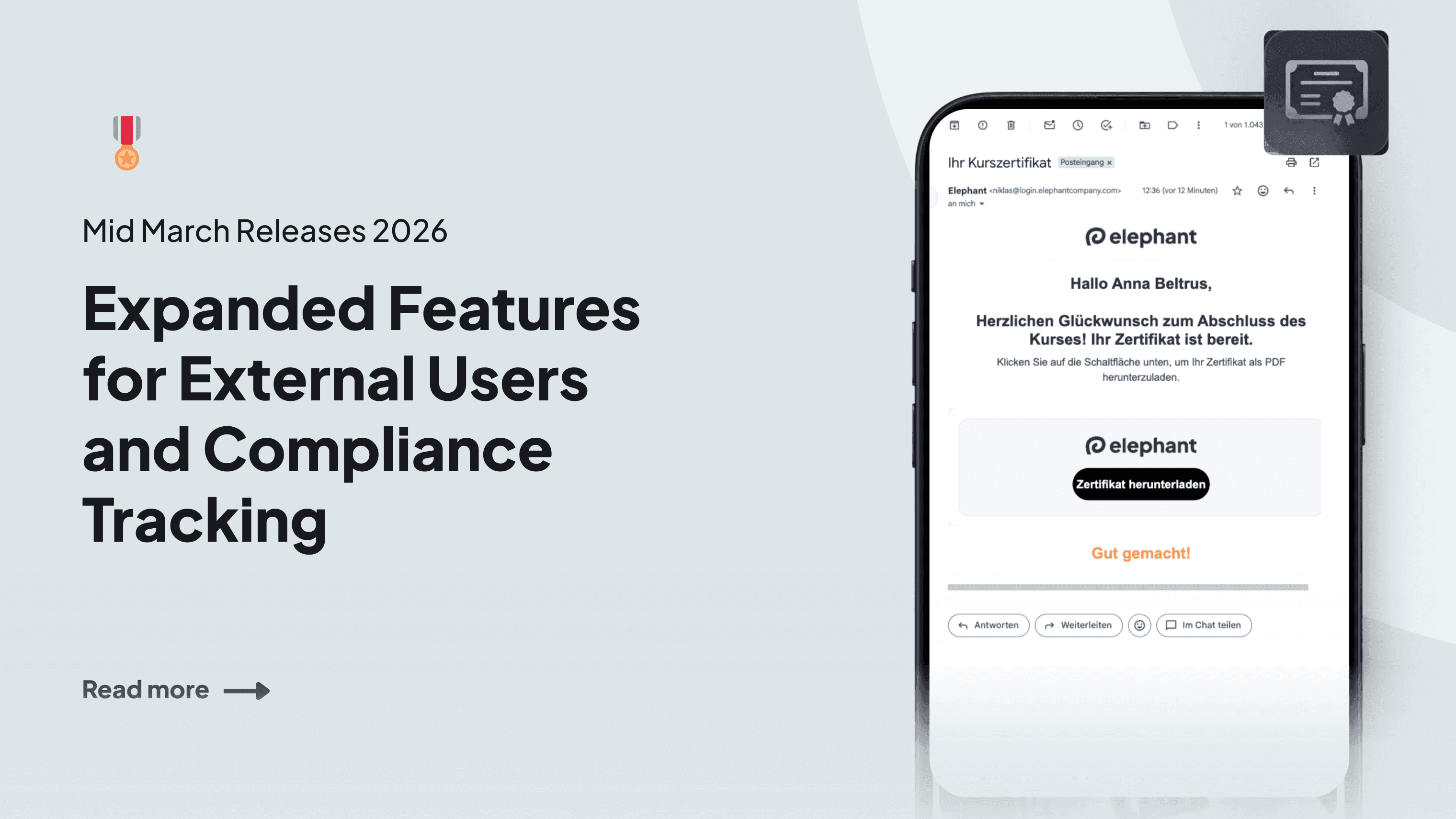 New features for external users & compliance
