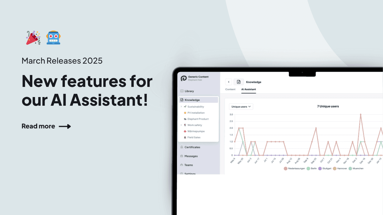 New features for our AI Assistant — releases 03/2025