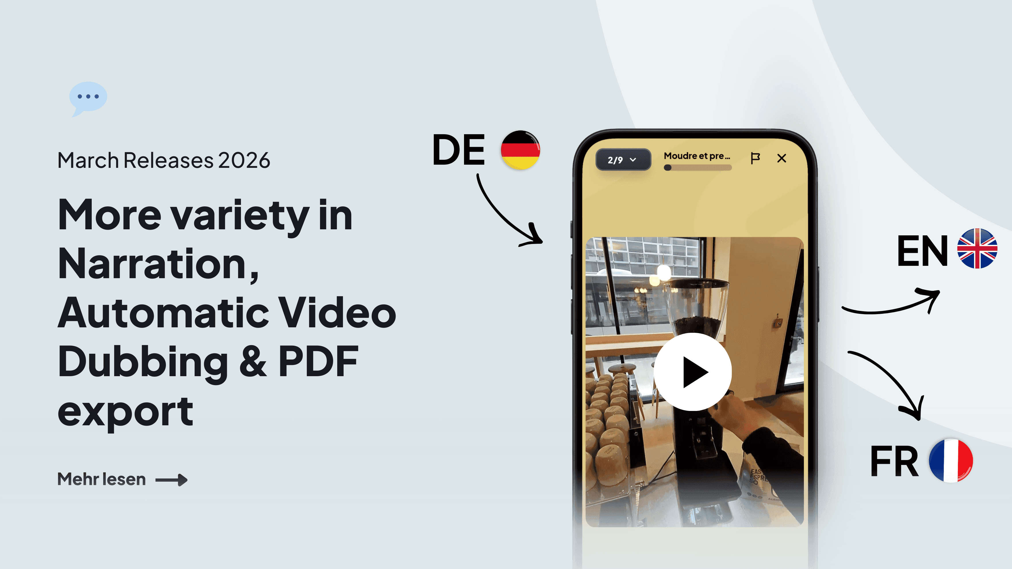 More narration voices & automatic video translation